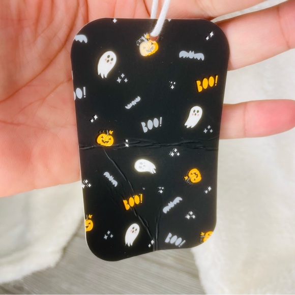 Large 16 inch ghost plush throw pillow weighted Sherpa material Halloween fall - Picture 7 of 9